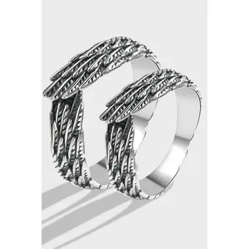 Wholesale Men Jewelry Fashion 925 Sterling Silver Finger Chunky Wings Ring Couple Ring Fashion Jewelry