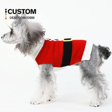 Factory customize Multicolor Pure Cotton Dog Christmas Sweater Designer Dog Sweater Green Knitted Pet Sweater Christmas cane