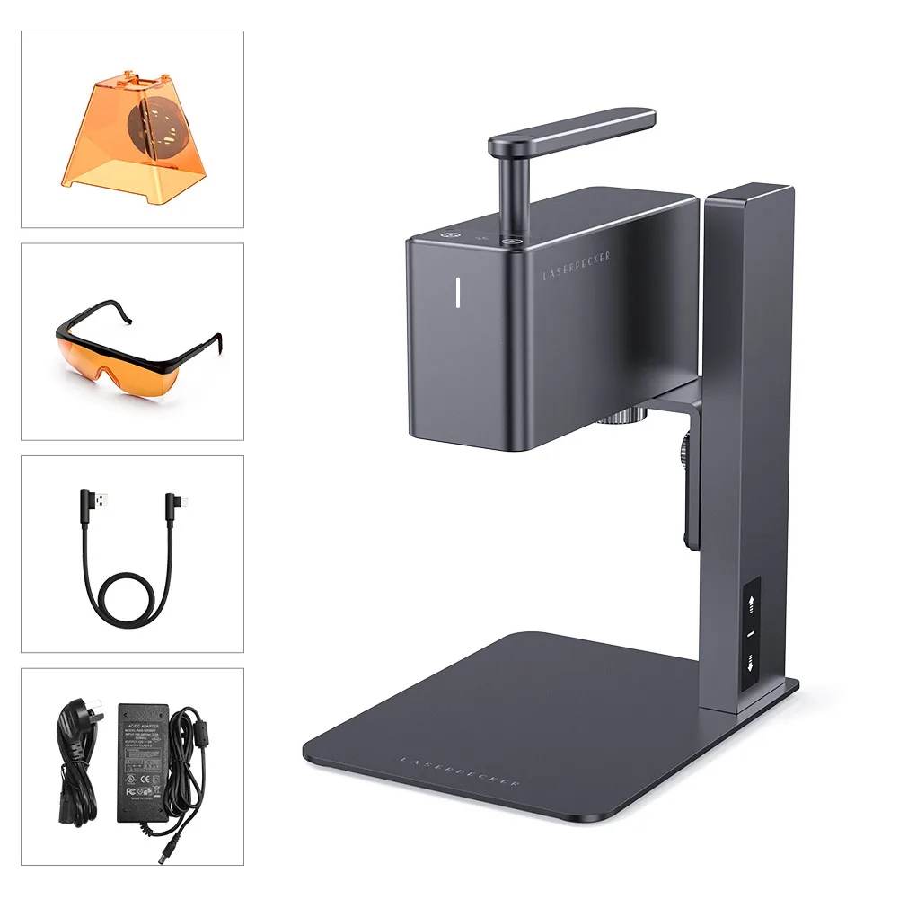 レーザーペッカー2 LaserPecker 2 ポータブルレーザー彫刻機 Laserpecker-ポータブルレーザー彫刻機,紙切断,木材,竹,革,着色