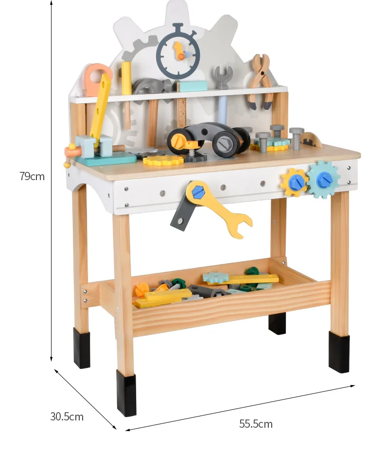 Скандинавский стиль Деревянный инструмент для имитации игрушек детский домик верстак ремонта винтовая гайка в сборе Обучающие игрушки 2023