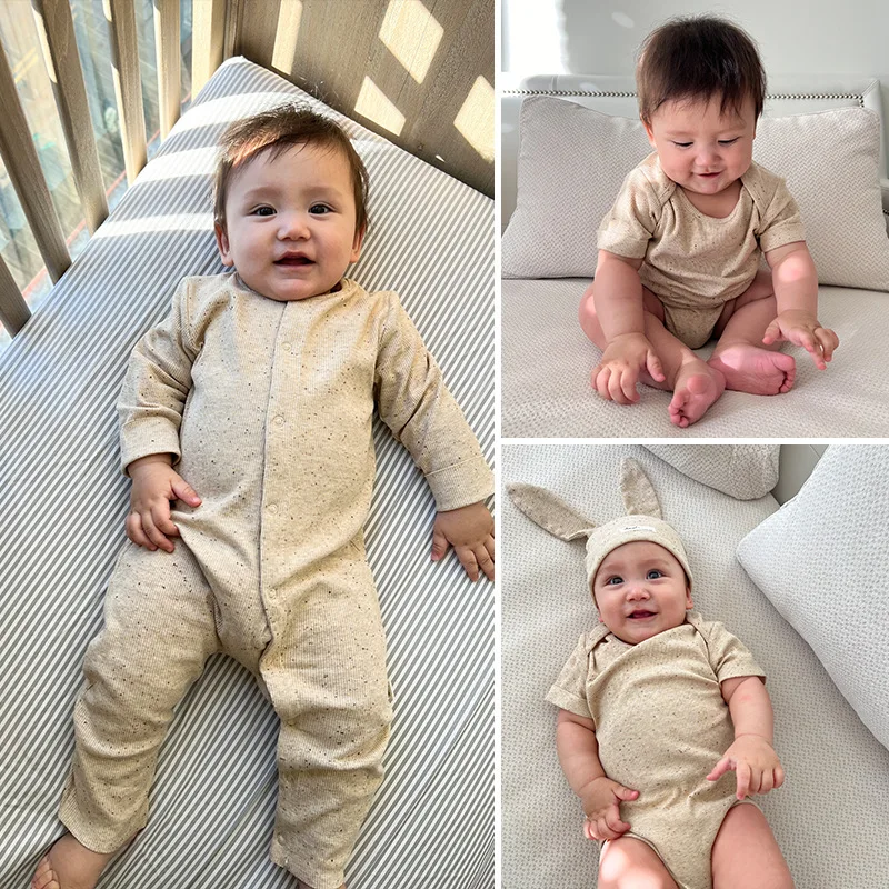 NEW ARRIVAL Customized Pat Pat Baby Buttocks Wrapped Clothes Long Sleeved Personalised Baby Grows Clothes From 0 to 3 Months