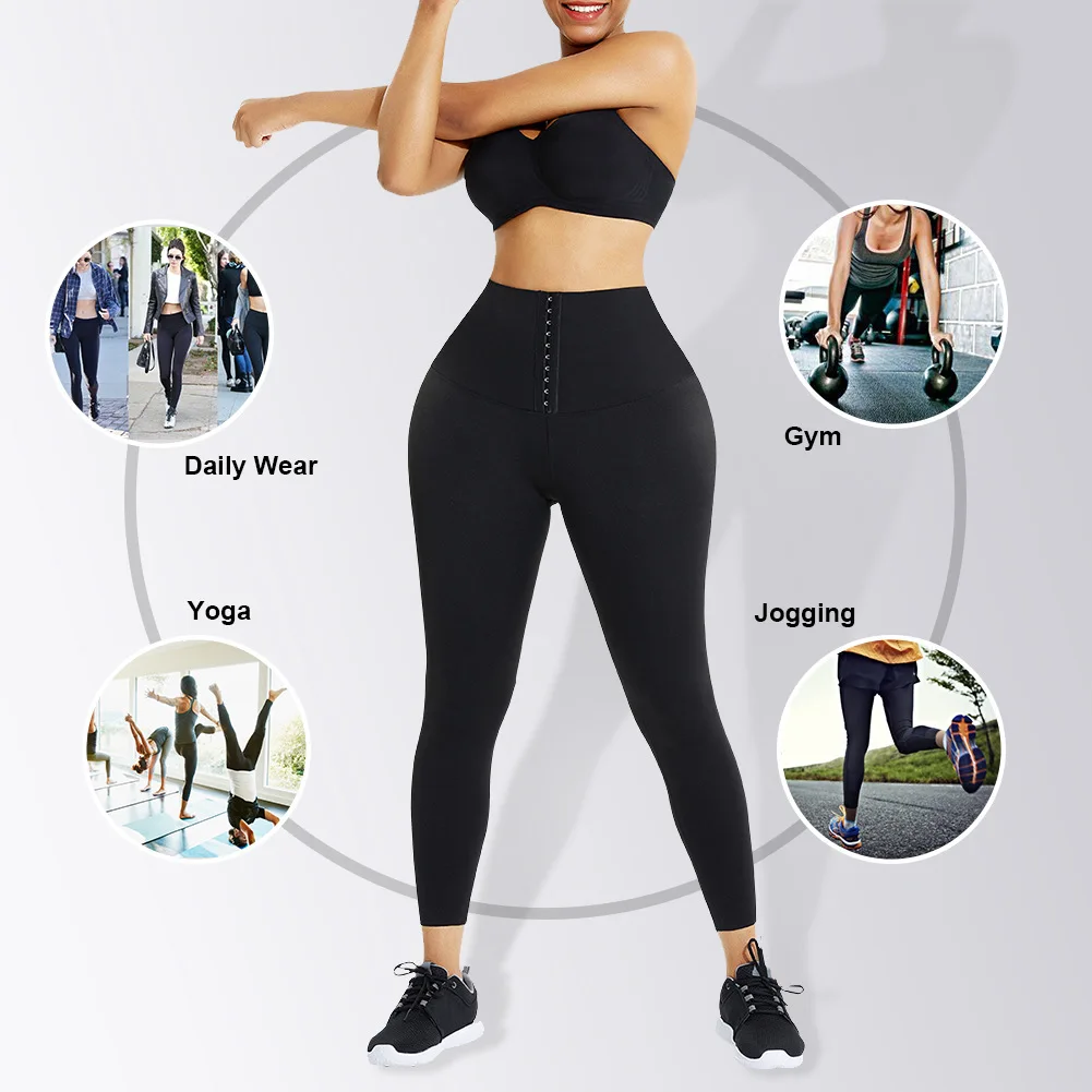 Custom Plus Size Waist Trainer Leggings Women Workout Gym Corset Yoga