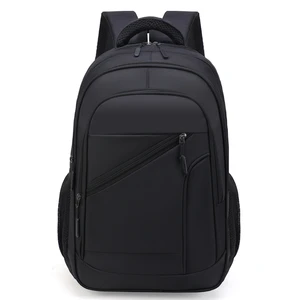 Factory Custom Logo Large Capacity 17 Inch Fashion Wholesale Black Laptop Bag Back Leisure Men Laptop School Bags Backpack