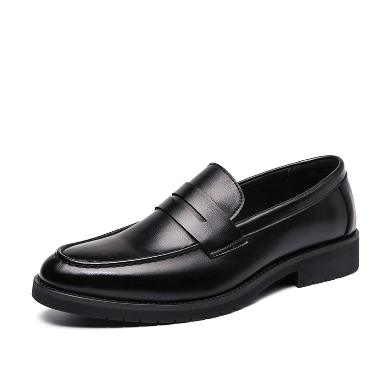 Genuine Leather Dress Moccasin Shoes Men Big Size 38-48 Handmade Slip ...