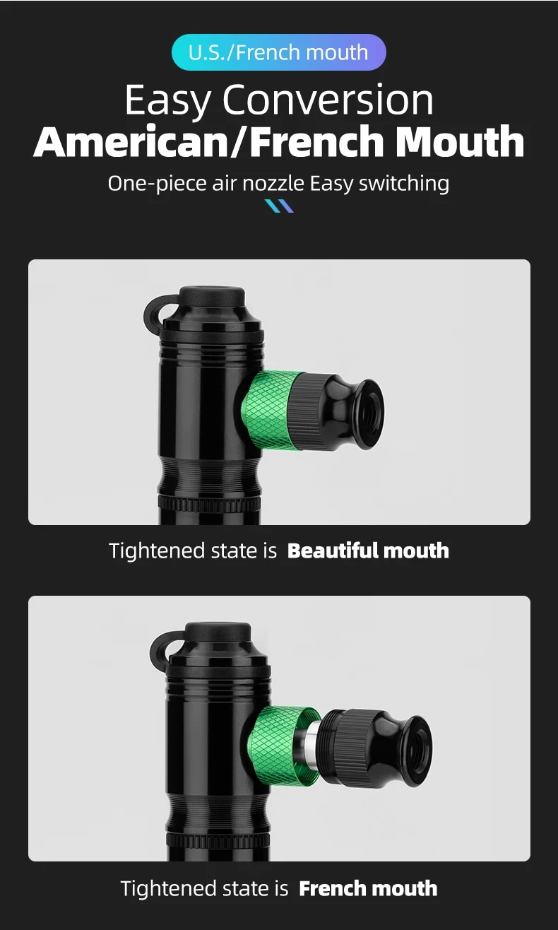 Pompe à Air Portable GORIX Avec Gonfleur CO2 Et Manomètre - Compatible Valves Presta/Schrader - Mesure Jusqu'à 160 Psi - Alliage Aluminium