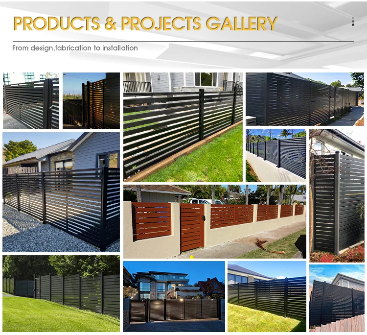 High Quality Aluminum Slat Fence No PVC Plastic Wood Slats For Fence