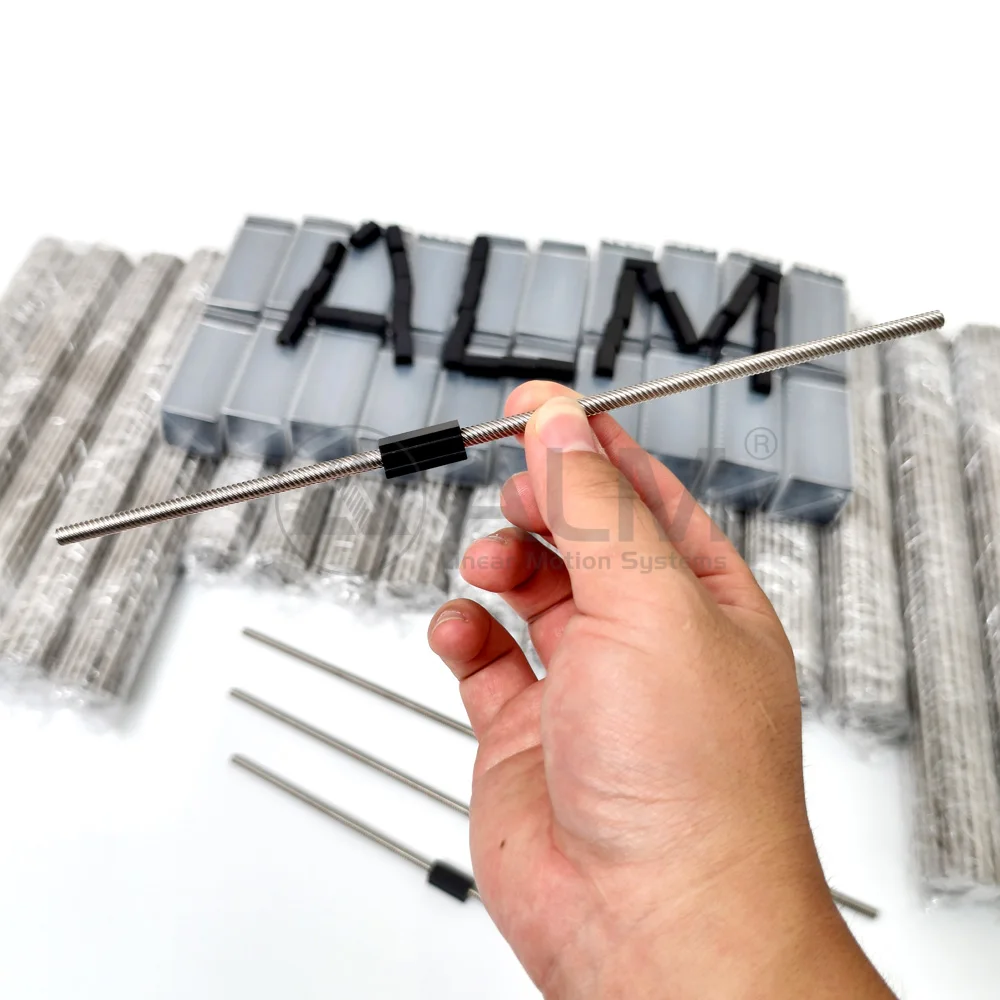 2mm 3.5mm 4.76mm High Accuracy T4.76x2.54 T4.76x5.08 T4.76x1.27 T4.76x10.16 T4.76x0.635 Screw Rod Spindle Trapezoidal Lead Screw
