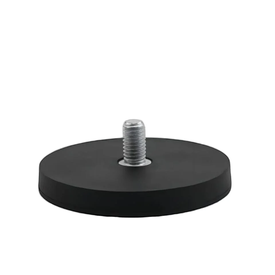 Rubber Coated Pot Magnet Countersunk With M5 Thread Hole - 7/8 In. Dia X 3/8 In. Thick - 5.73lbs Pull - Foto 2