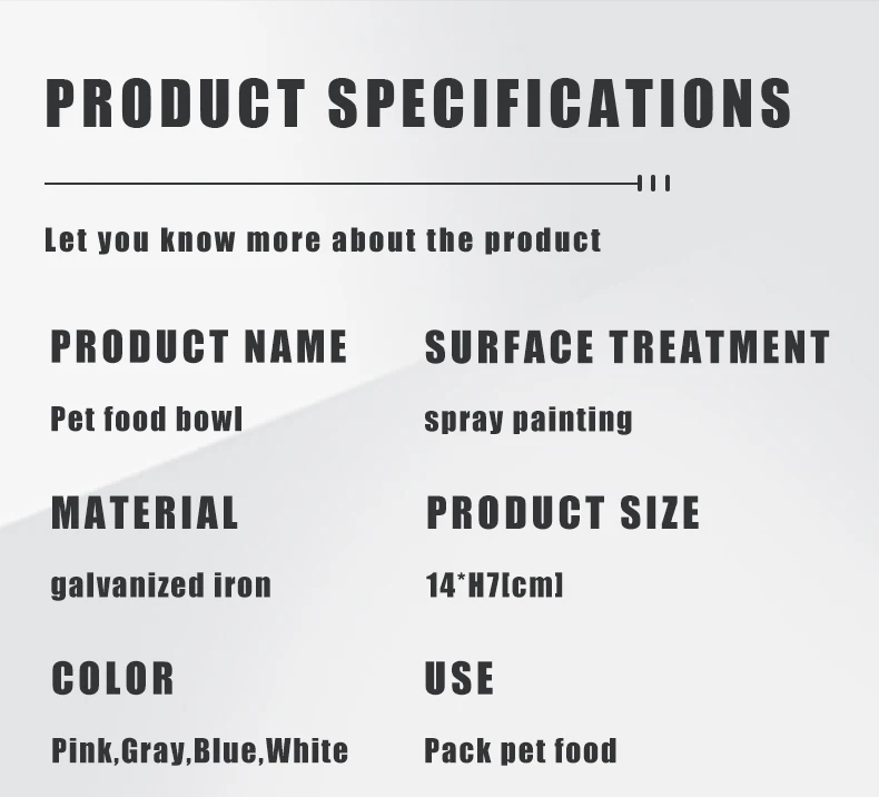 Hot Sale Black Cat Bowl Metal Double Handle Food Storage Pet Bowls Pet Food Container