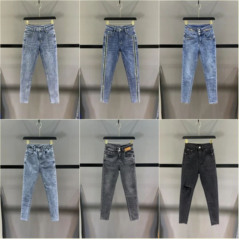 High Quality Male Female Jeans Stock Pocket Jeansmale Female New Arrival Vintage Denim Jeans