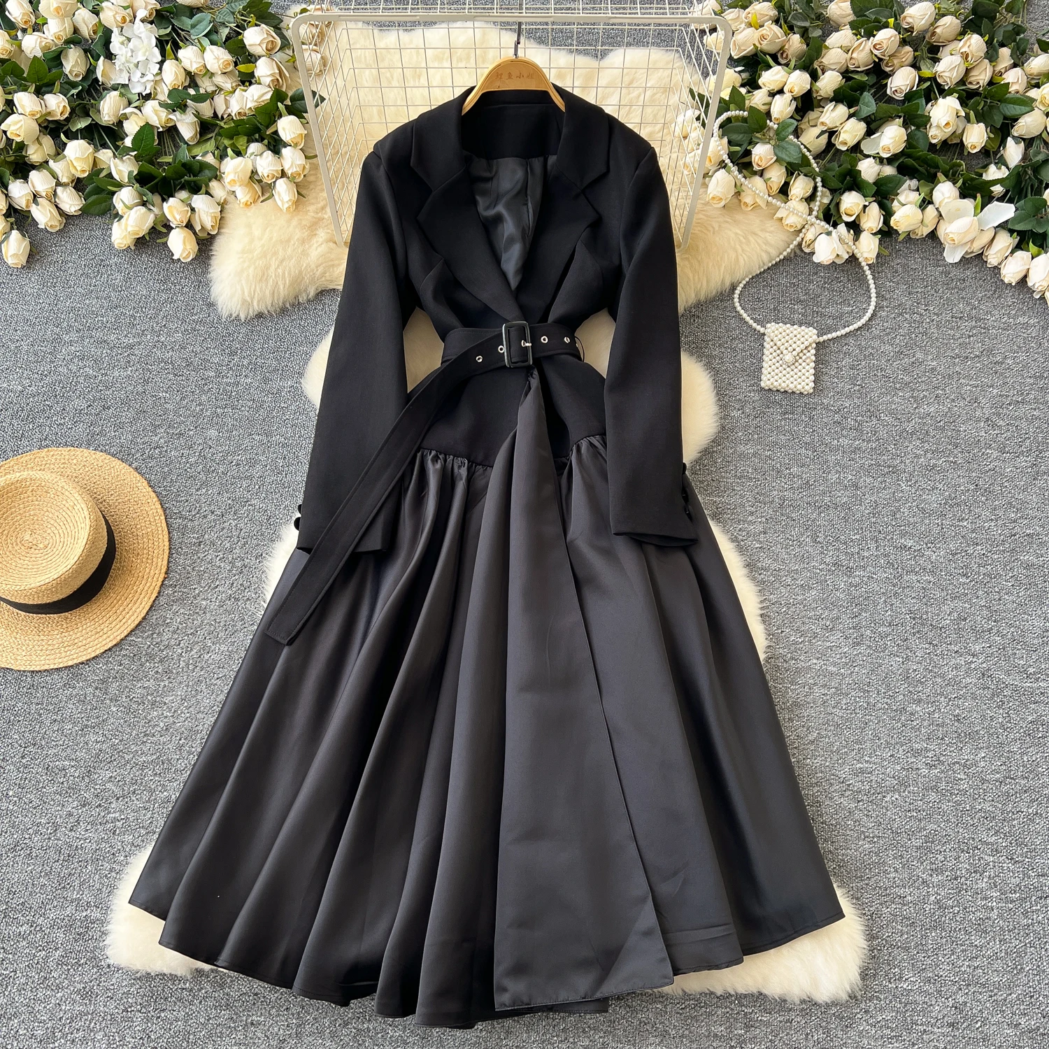 Judge Collar Slit Long Plus Size Dress B9006 - kenzel