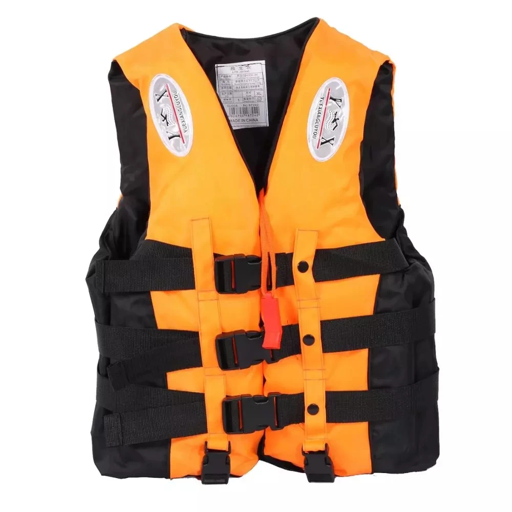 Polyester Adult Life Jacket Swimming Boating Ski Foam Vest Whistle S-XXXL Size 