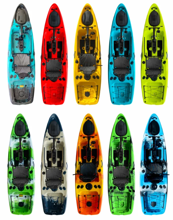 China Manufacture Rotomolded Plastic Canoe,10ft Foot Pedal Drive Kayak