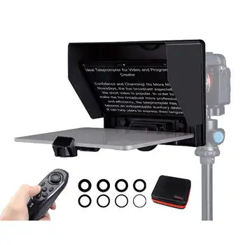 FEELWORLD TP10 10-Inch Folding Portable Professional Teleprompter Kit for DSLR & 11" Smartphones/Tablets Factory OEM/ODM Custom