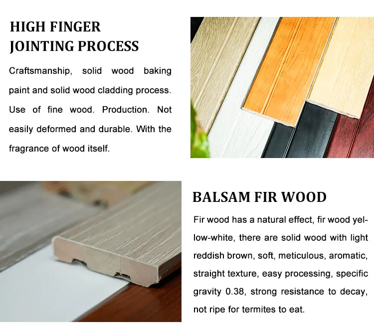 White Solid Wood Paint Frame Mouldings Wooden Baseboard Skirting Mdf