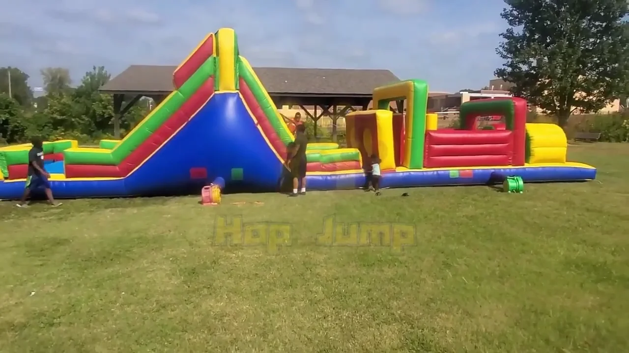 Giant Inflatable Obstacle Course For Adults Commercial Grade Pvc