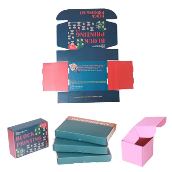Custom Luxury Hologram Flat Blue Space Theme Soft Touch Foldable Corrugated Packaging Mailer Box