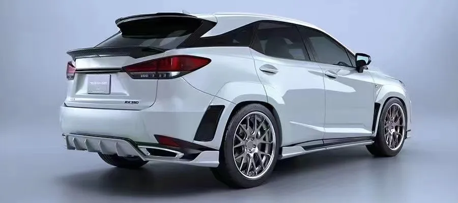 Lexus RX300 Body Kit Upgrades: AT-Style Carbon Fiber Front Lip & Side ...
