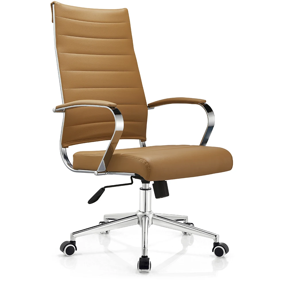 Ergonomic White Pu Leather Computer Manager Work Desk Office Chair Buy White Office Chair