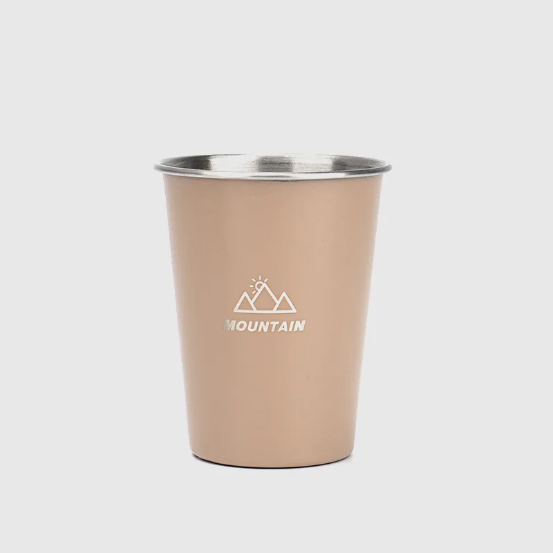 304 Stainless Steel Camping Cup Portable Lightweight Beer Beverage Water Mug Foldable Storage Set for Travel Hiking Picnic