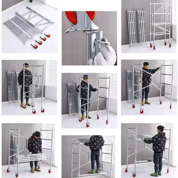 Moving Scaffolding with 8 Scaffolding Wheel and Scaffolding Platforms for Andamios Metalicos Para Construction
