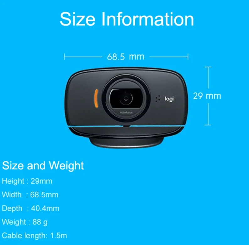 Logitech B525 HD Webcam Rotatable, Auto Focus Web Camera