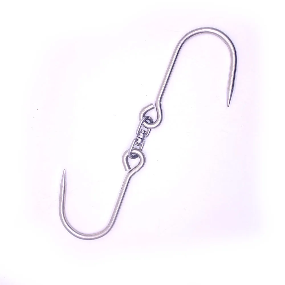 Stainless Steel 304 Big S Hook Hanging Meat Swivel S Hook Metal Heavy Meat Hook
