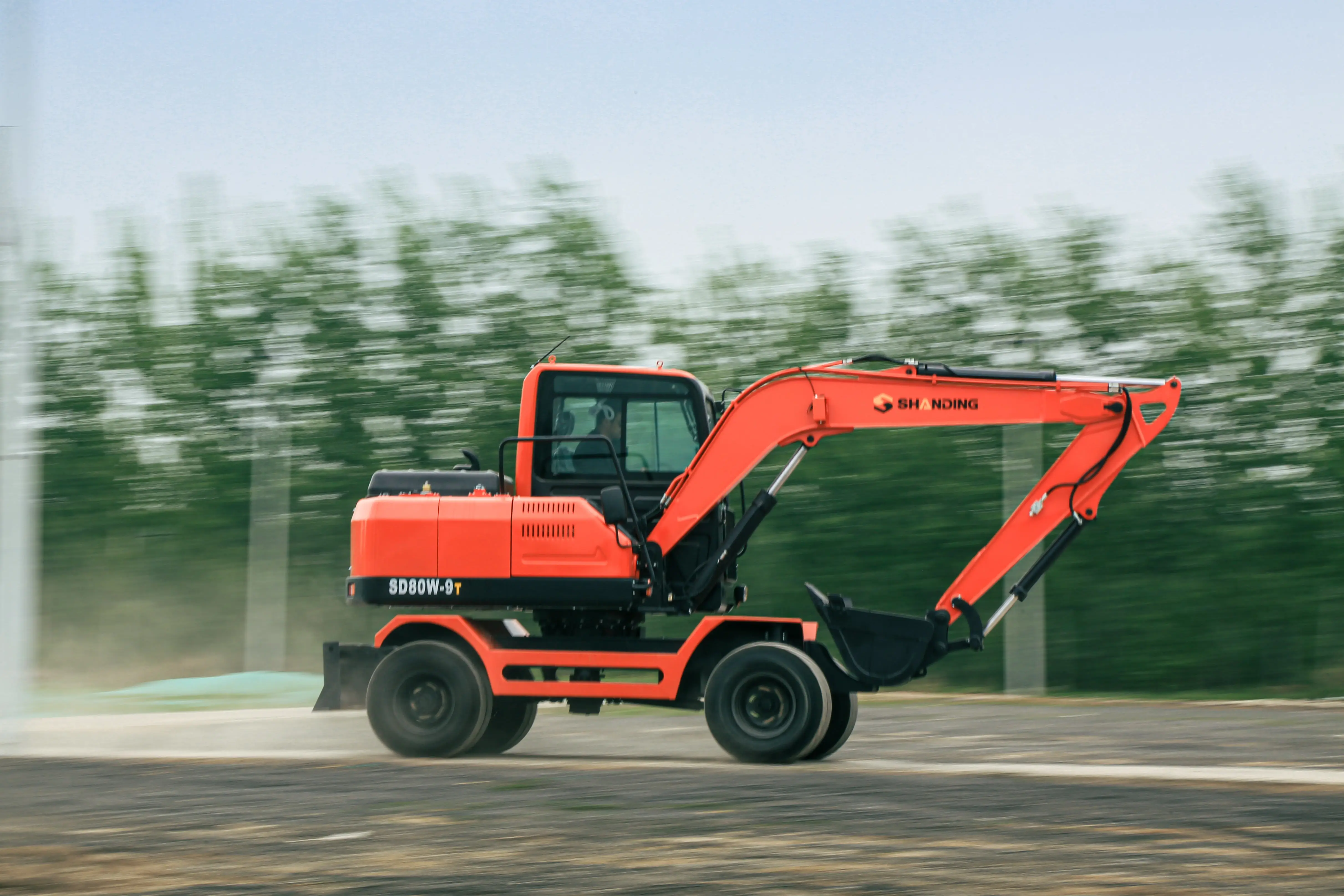 ShanDing SD80W Factory Direct Sale Low Price Operating Weight 8 Ton Small Wheel  Excavator