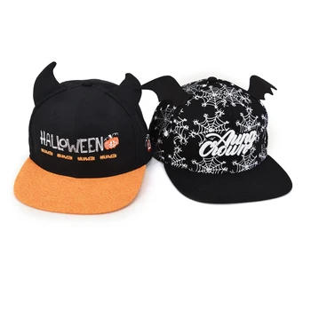 Custom embroidery/printing Party Halloween bat Hat Boys Girls Snapback Cap Children Hats Caps