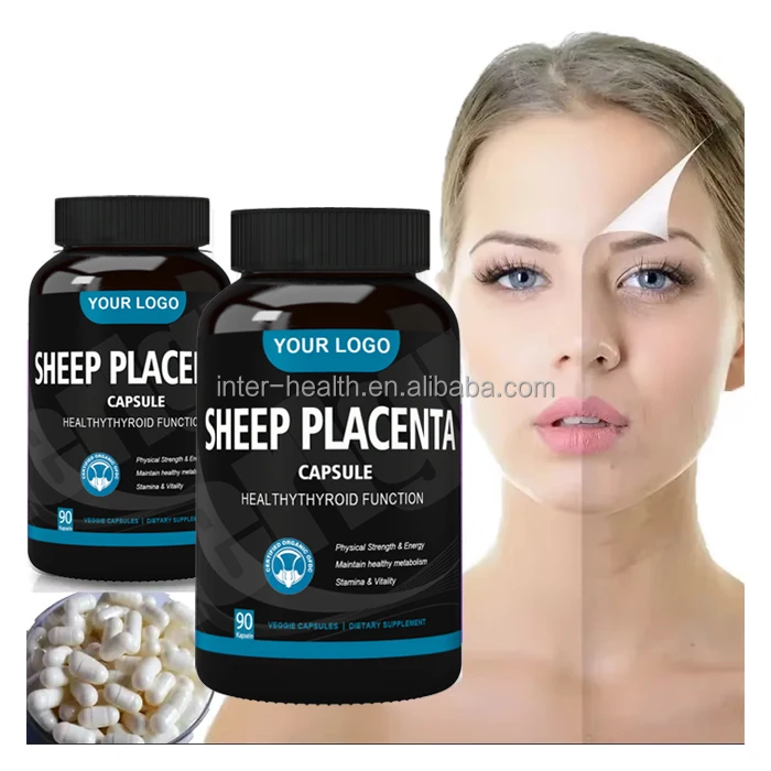 OEM Supplements Sheep Placenta Skin Whitening Pills Halal Sheep Placenta Pills
