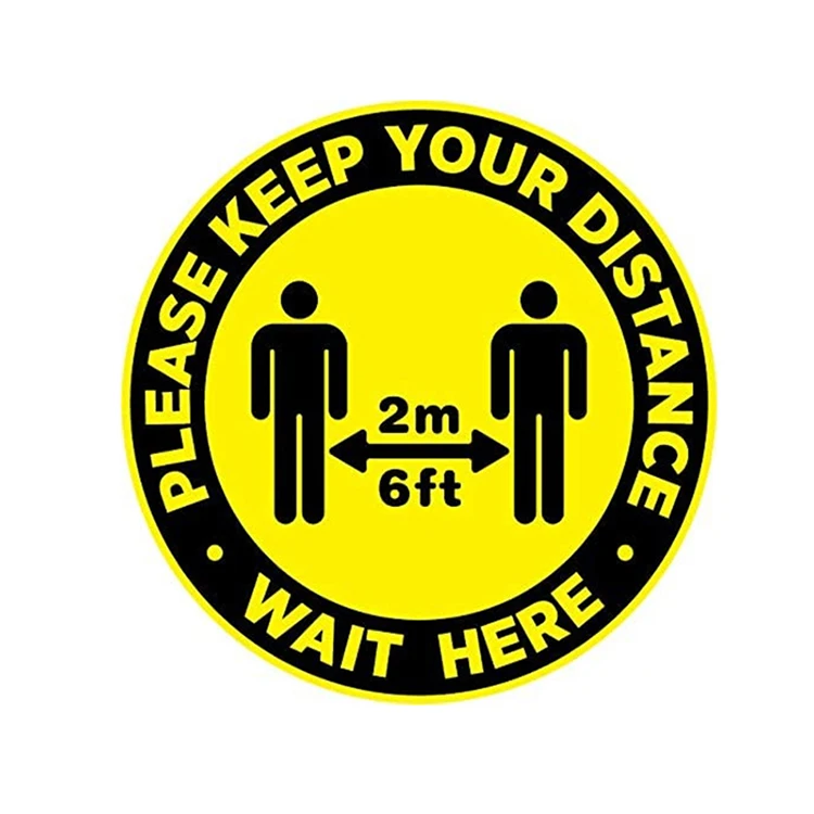KEEP YOUR DISTANCE SOCIAL DISTANCING SIGNS DURABLE Vinyl Sticker Warning Signs 