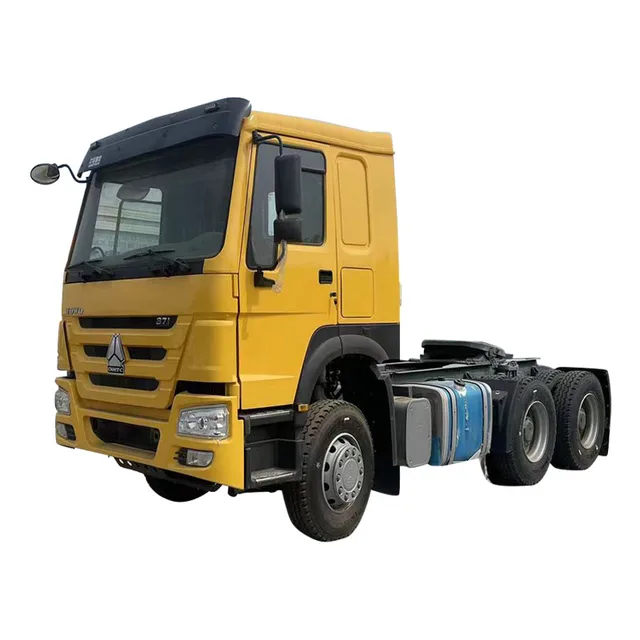 Hot selling export yellow SINOTRUK HOWO  heavy trucks 371hp 6x4 tractor truck head euro 2 tractor trucks