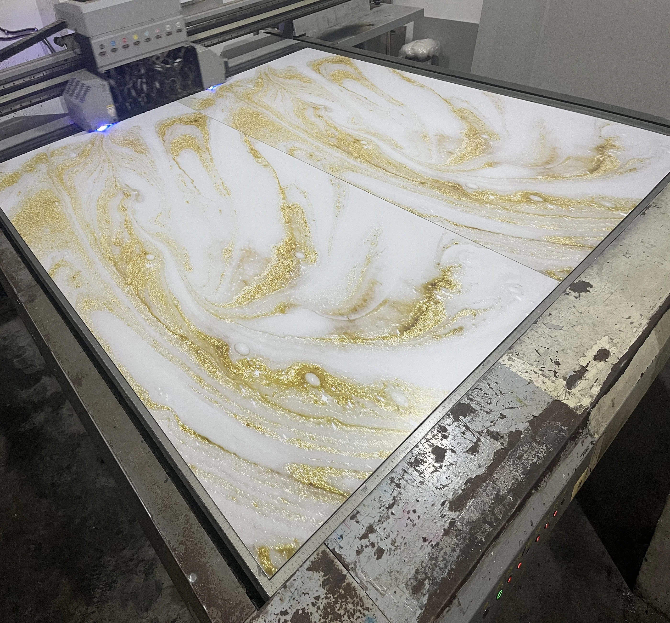 High Glossy 3d Printing Color Symmetrical Pattern Easy Installation Uv Wall Panel Pvc Marble Sheet for Indoor Decoration