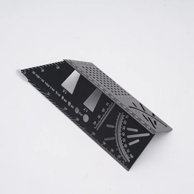 Изготовленный на заказ 45 90 T инструмент для измерения угла работы деревообработка алюминиевая прямая Линейка