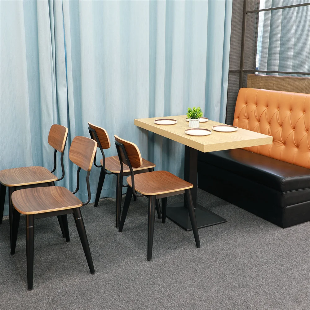 Modern Design Metal Chair Restaurant Booth Seating Furniture Chair Set