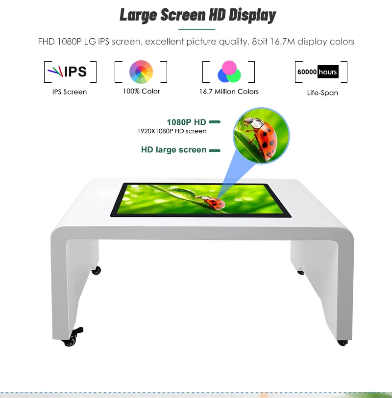 32 43 49 55 Inch Digital LCD Smart Interactive Multi Touch Screen ...