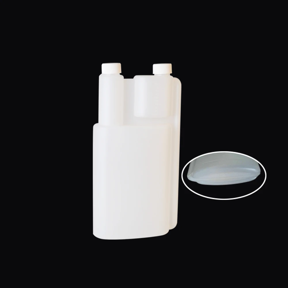 100ml 250ml 500ml 1000ml HDPE Plastic Double Chamber Metering Bottle Laboratory Double Neck Bottle Dispenser