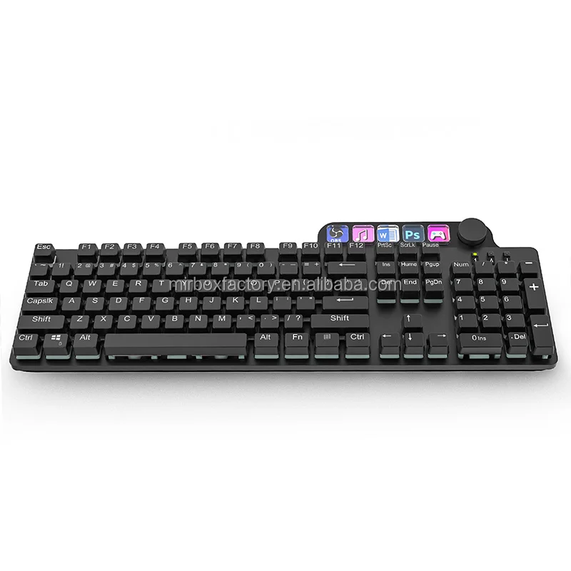 Lcd Key Visual Customizable 105key Keyboard For Gaming,Office,Macro
