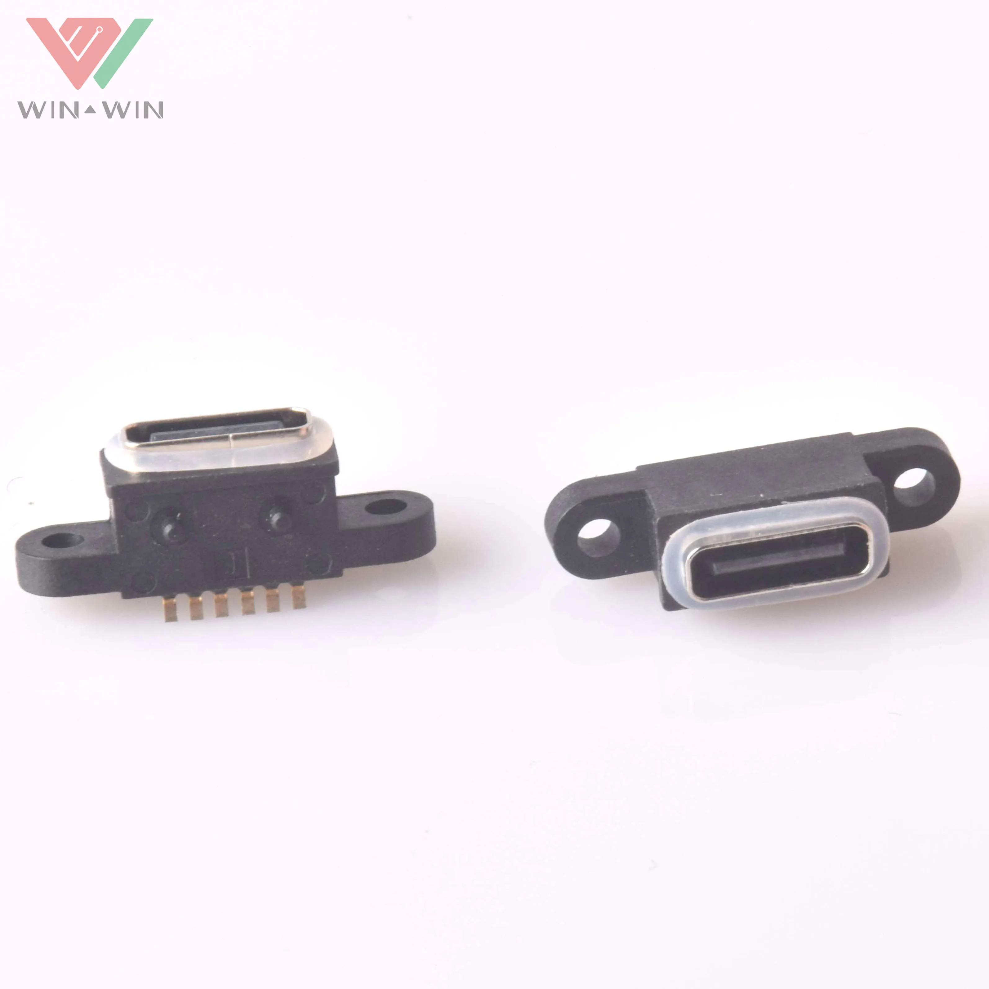 China Factory 6Pin Waterproof Female USB Type C Connector IPX8