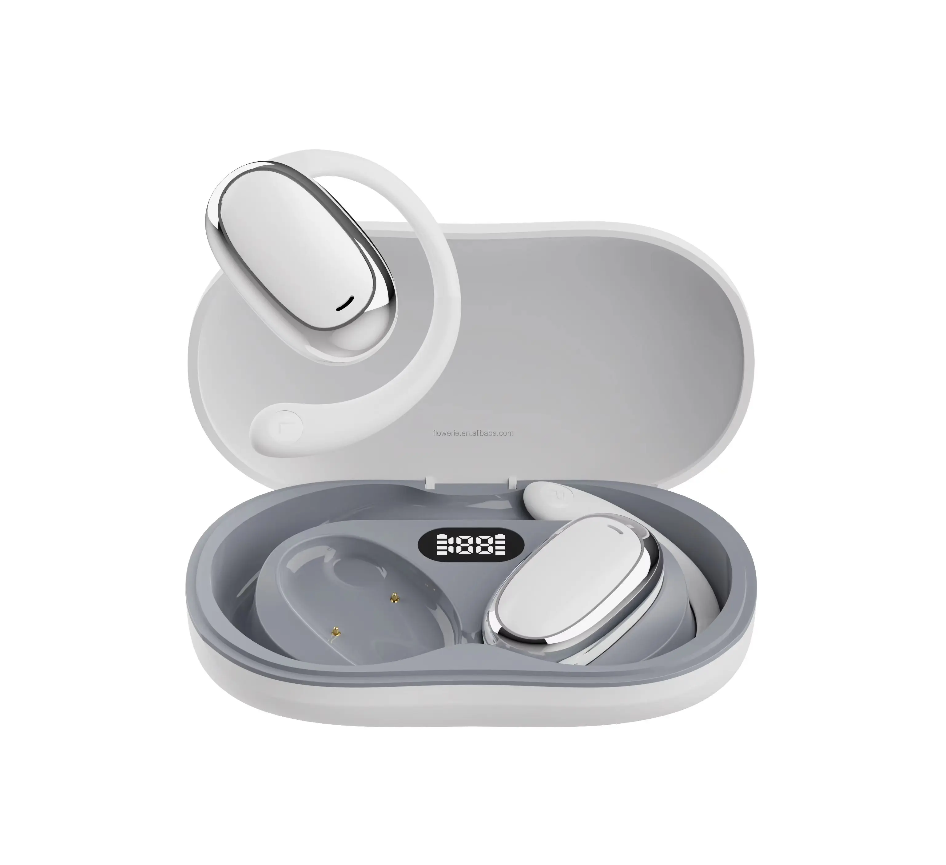 IPX-5 Digital Display True Low Latency TWS Earphones & Headphones ANC Noise Cancelling Over-Ear Hook Sports Wireless Earbuds