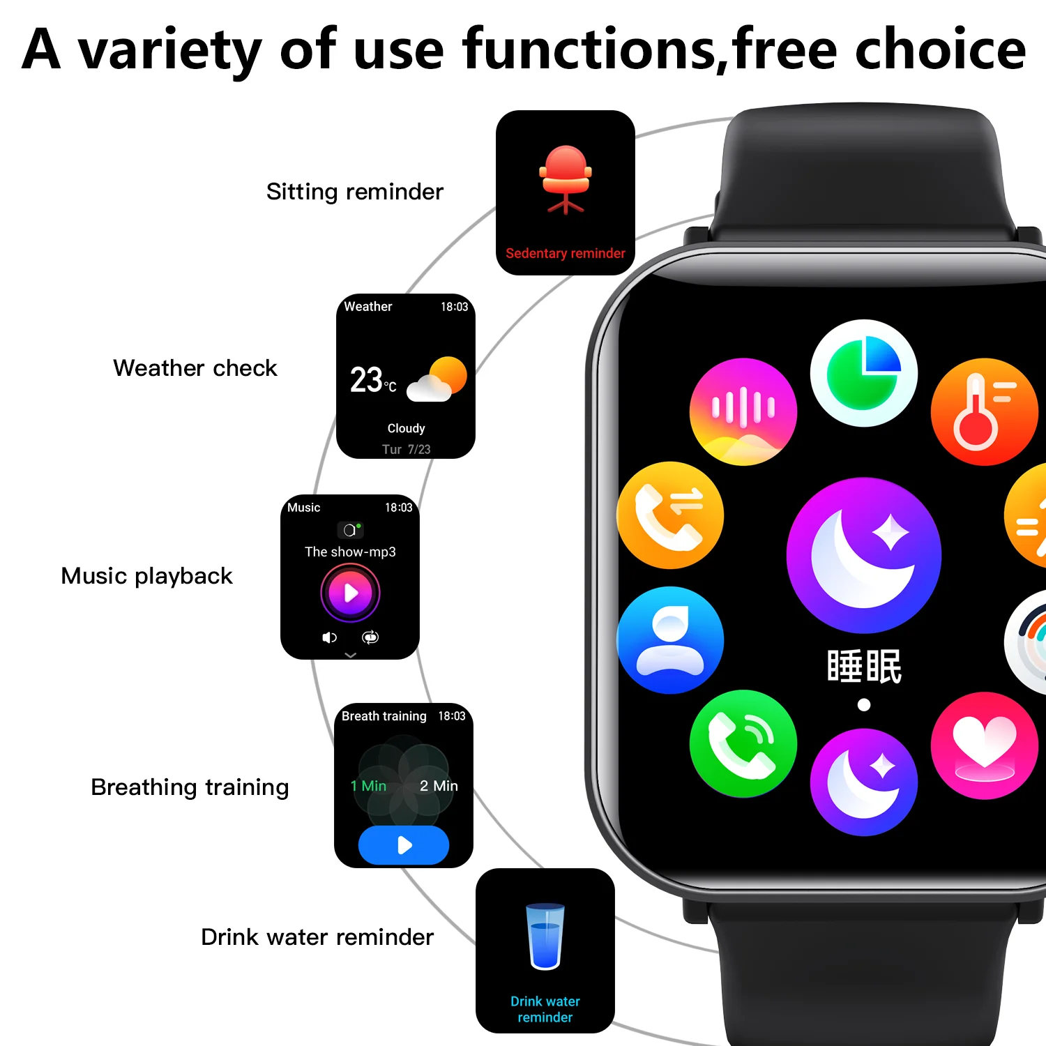 With Sim Card 4G Large 2023  Display Waterproof Dual Camera Fitness Tracker for Women 12 in 1Phone Call Smart Watch