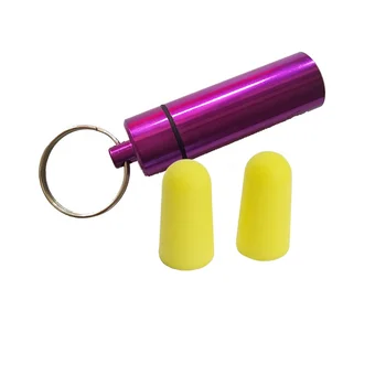 P10 Aluminium tube metal case container canister with Soundproof earplugs