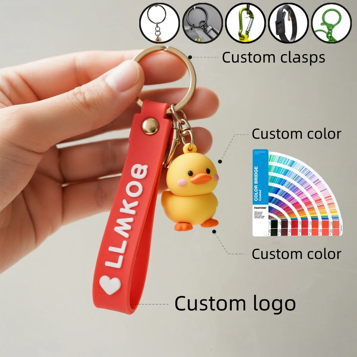Custom High Quality 3D Soft PVC Keychain Personalized Avatar Cute Cartoon 2D Soft PVC Key Chain Custom