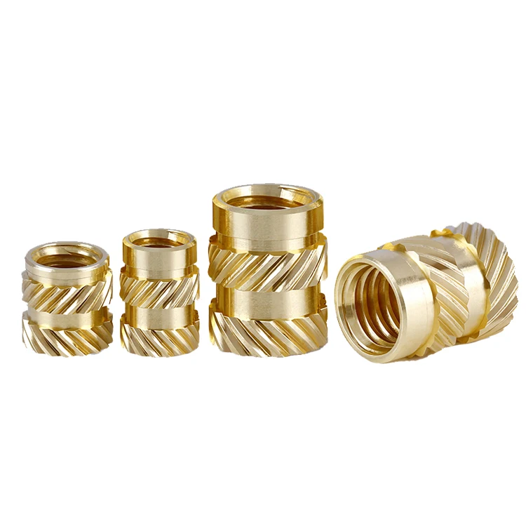 M2 M3 M4 M5 M6 M8 Knurled Brass Heat Staking Threaded Inserts Brass