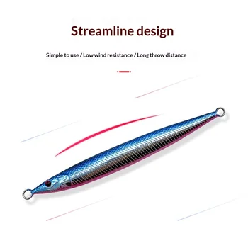Sea Fishing Shore Casting Jigging Lure Artificial Hard Bait Long Strip Full-Depth Jig 150g 180g Lead Fish Bare Plate No Hooks – Metal Jig – view 3