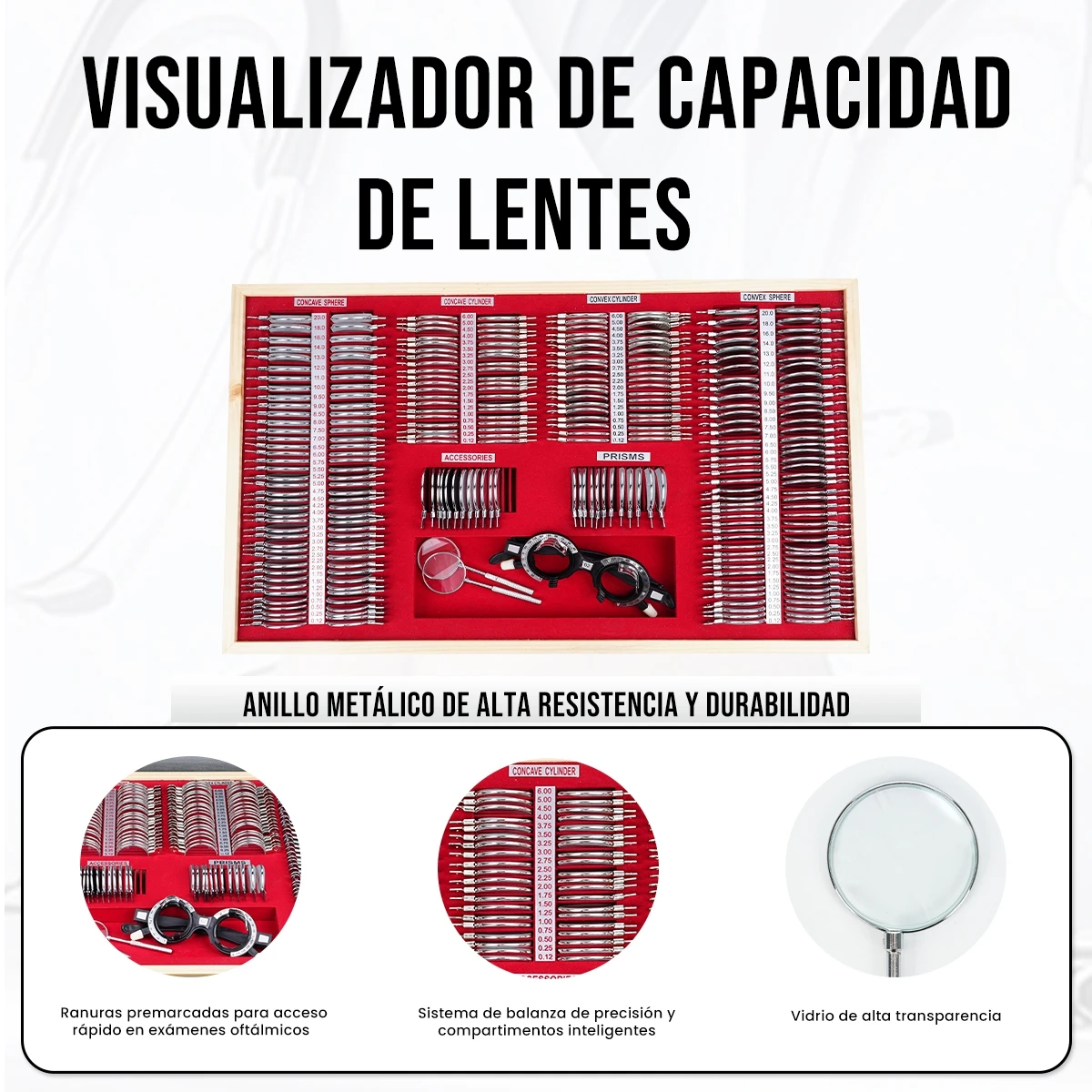 Eye Sight Examination Instrument Optical Optometry Test Box Equipment JS-266 Trial Lens Set