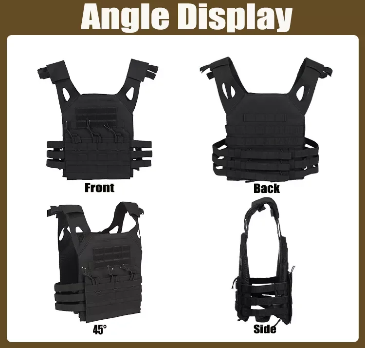 Outdoor Hunting Men's Paintball Molle Plate Carrier Vest Adjustable JPC Tactical Vest for Men supplier