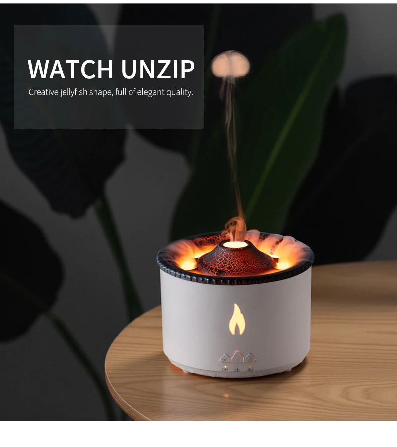 Home Mini Flame Essential Oil Aroma Diffuser Volcano Ultrasonic Purifier air Humidifiers