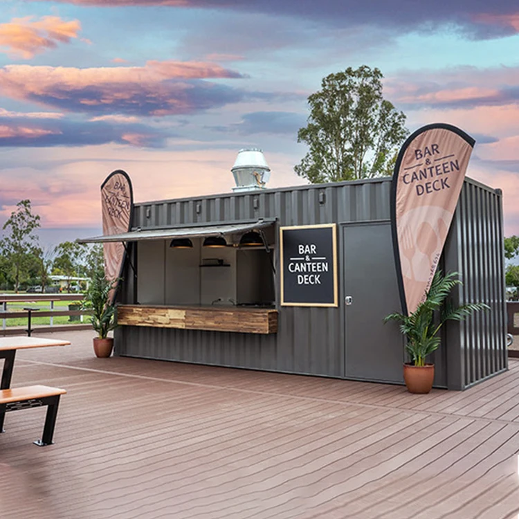 Prefabricated Movable Coffee Shop Container Coffee Unit Build Custom Modified Shipping Container Restaurant