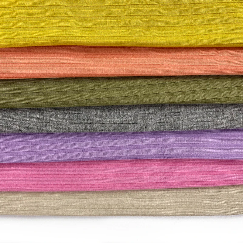 Аргентинская вязаная ткань viscosa morley tela из вискозы однотонная окрашенная 8x5 ребристая трикотажная для одежды